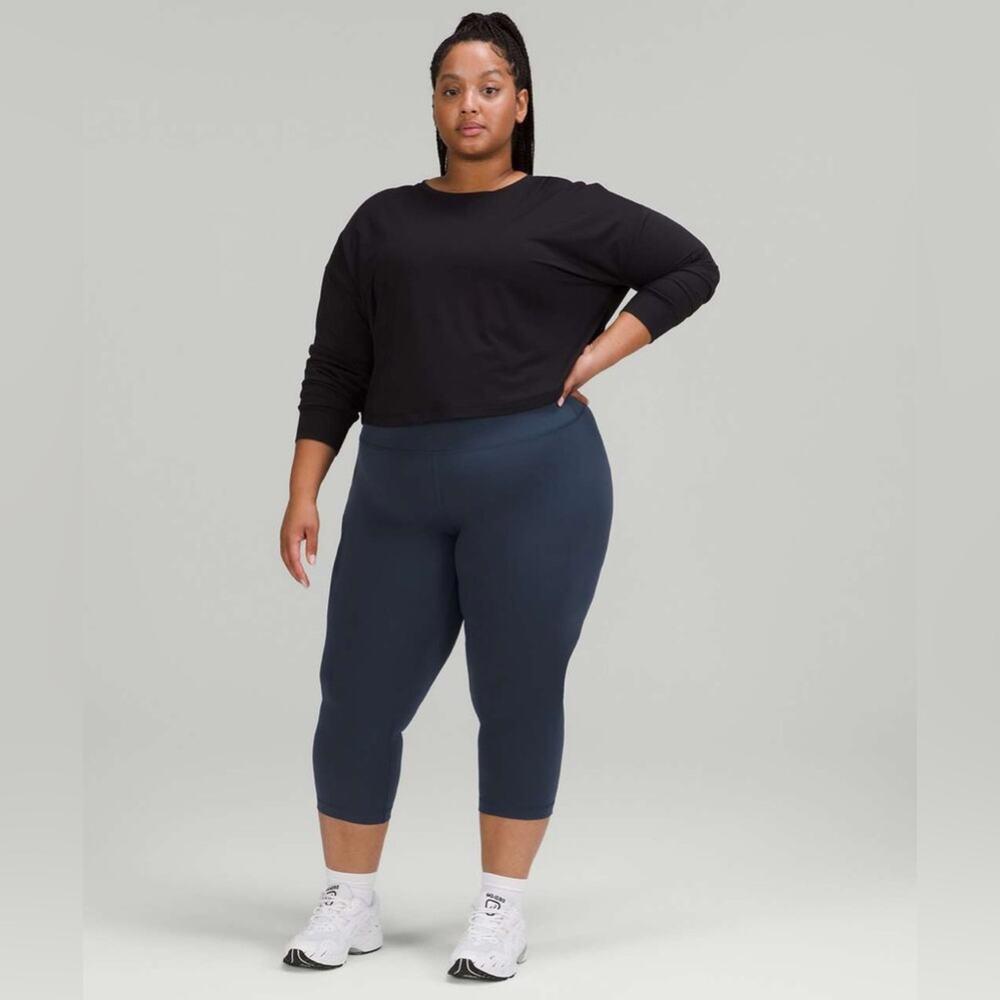 Lululemon Wunder Train High-Rise Crop 21" Mineral Blue W6BF7S Size 4 $88